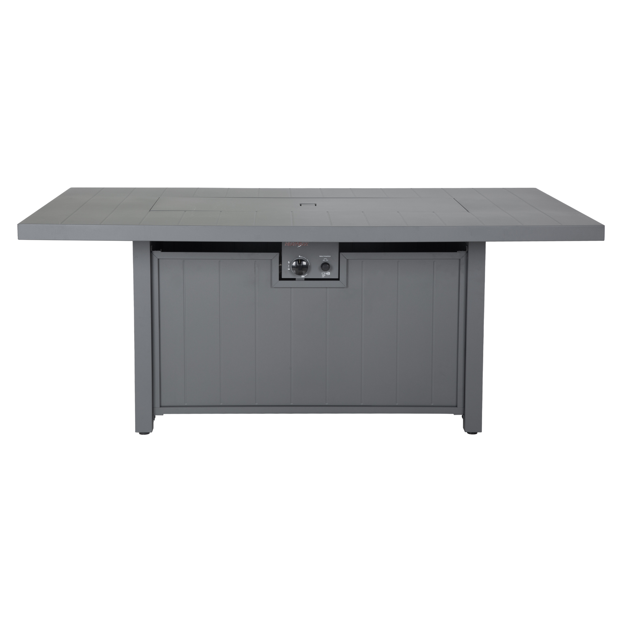 Heatmaxx Aluminum Fire Pit Table — 64in., 60,000 BTU, Propane, Grey, Weather-Resistant, Model# SRGF12308